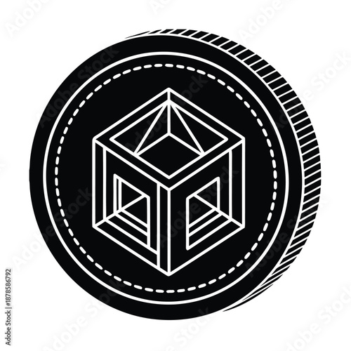 Transparent Digital Coin Hologram