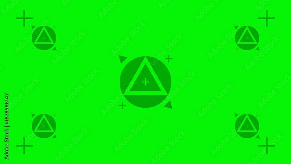 Obraz premium VFX Motion Tracking Markers On Green Screen Background