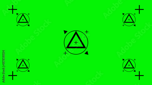 High Resolution Motion Tracking Markers On Green Screen Background