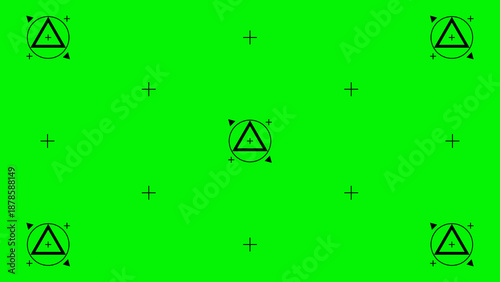 Motion Tracking Markers On Green Screen Background