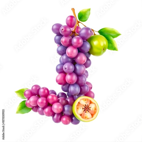 3D watercolor fruits