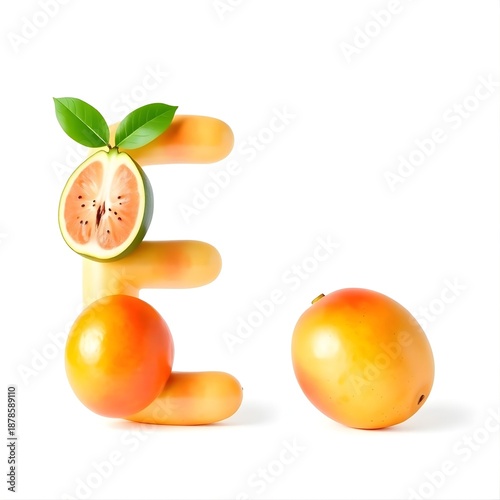 3D watercolor fruits