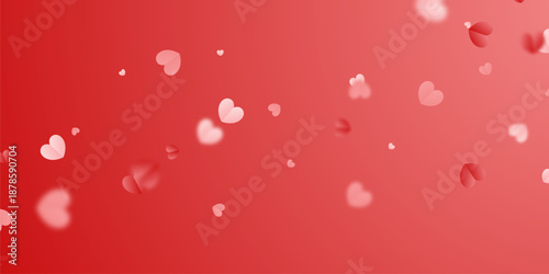 Valentine's Day background decorated with beautiful heart shapes. Vector illustration.