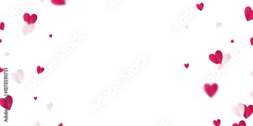 Valentine's Day background decorated with beautiful heart shapes. Vector illustration.