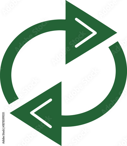 Flat share repost symbol icon minimal green vector illustration