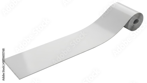 Blank silicone tape strip mockup rubbery texture straight layout soft touch look isolated on white background