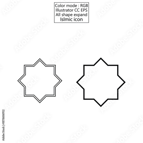 Corporate Islamic icon design template 