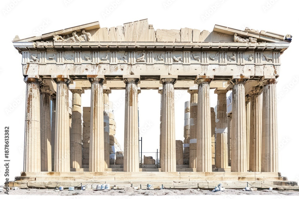 Fototapeta premium Pathenon architecture building column.