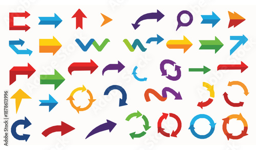 Bold vector arrow collection mega set direction symbols