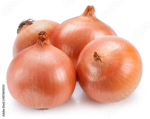 Wallpaper Mural Ripe onion bulbs isolated on a white background. Clipping path. Torontodigital.ca