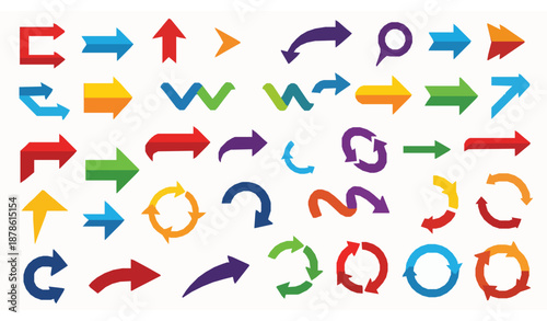 Bold vector arrow collection mega set direction symbols