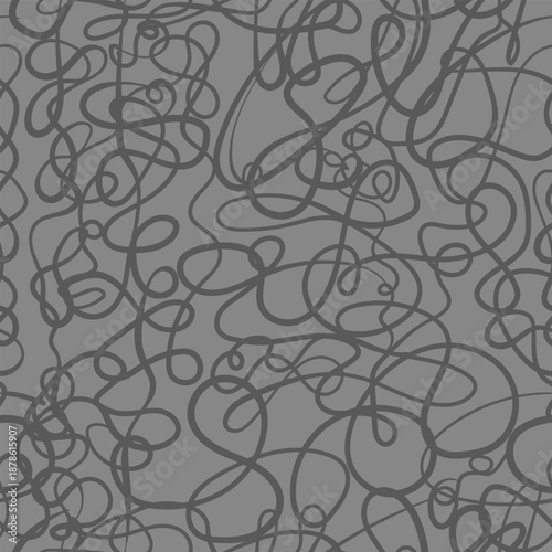 Chaotic Hand Drawn Scribble Lines Abstract Texture