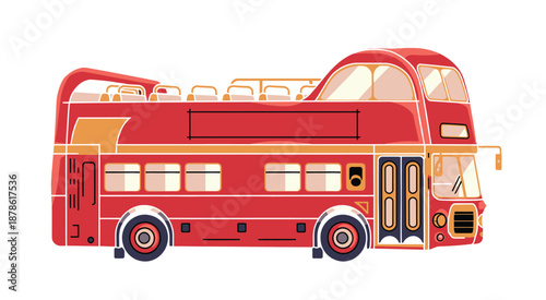 Iconic red double-decker bus inviting city exploration and memorable journeys through vibrant urban landscapes