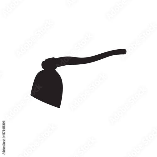Hoe silhouette vector art white background