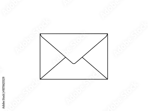 Envelope icon for mail or correspondence in a simple line style