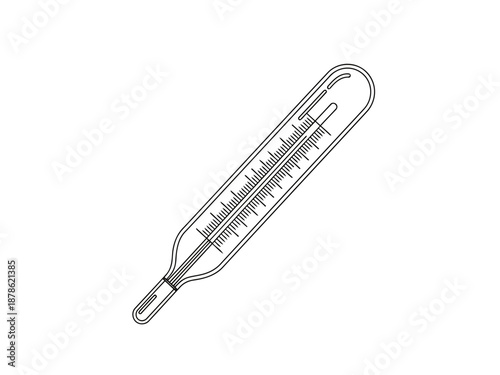 A line drawing of a laboratory thermometer