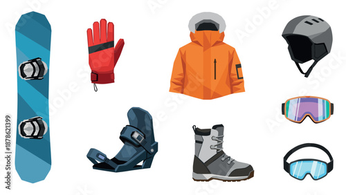 Essential snowboarding gear collection: boots, helmets, goggles and more
