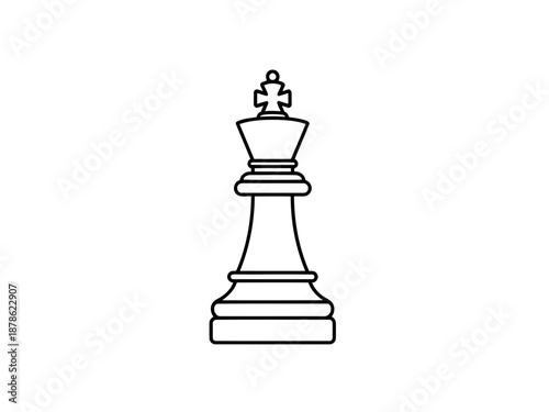 Simple line drawing of a chess queen piece