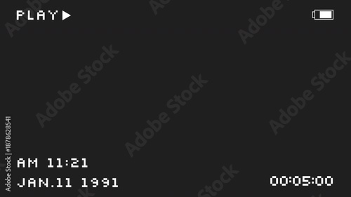 VHS tape playing from january eleventh nineteen ninetyone. Suitable for vintage concept designs and nostalgiathemed projects.