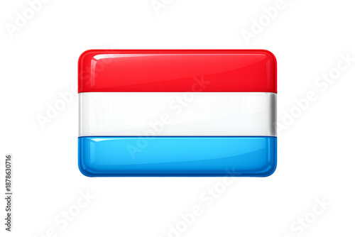 Glossy, rounded icon depicting the national flag of Luxembourg clearly visible Free Download Glossy, rounded icon depicting the national flag of Luxembourg clearly visible - GFXLoad