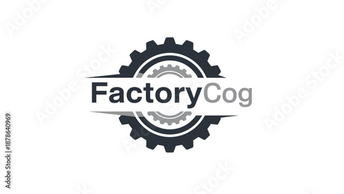 Factory Cog Logo Design Element.