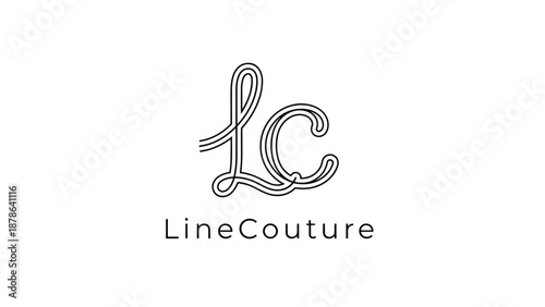 LineCouture Logo Design with Elegant Typography.