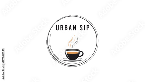 Steaming Coffee Cup Illustration Design.