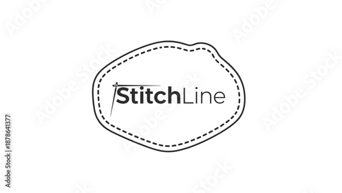 StitchLine Logo Design with Dotted Outline.