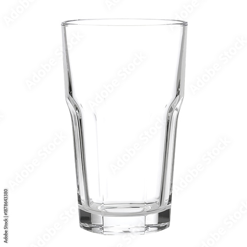 Clear Glass Cup on a Plain Background With No Contents Visible