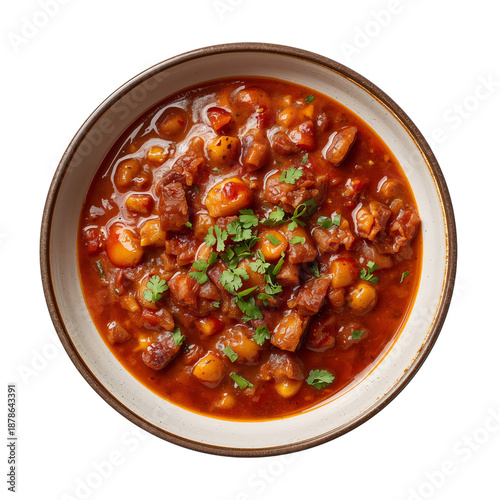 Delicious Stew With Vegetables and Meat Served in a Bowl at Lunchtime