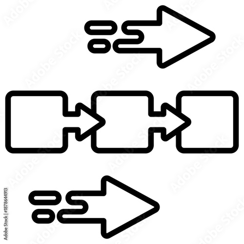 Streamlining Simple and clear vector icon illustrating an essential idea or function