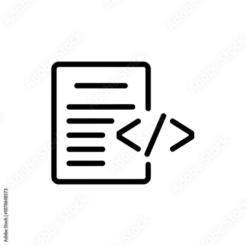 Abstract Code Document Illustration for Software Development and Programming Concepts