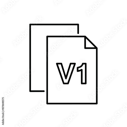 Abstract Business Document Icon with Minimalist Design for Digital Files