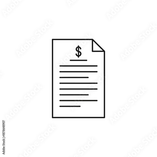 Business Invoice Document with Financial Data and Paperwork Shortage