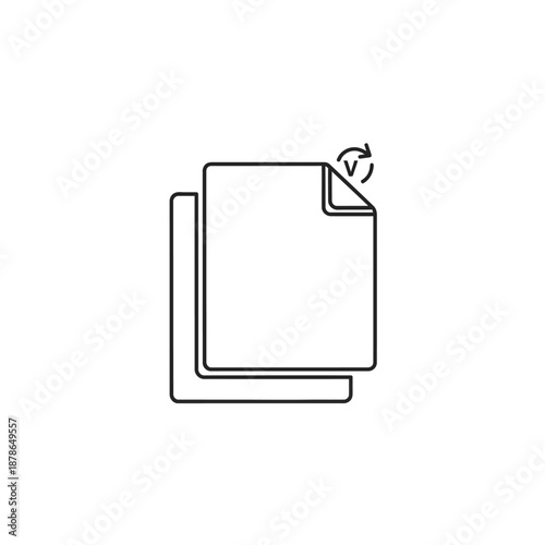 Close-up of Blank Document Icon with Checkmark for Digital Filing and Approvals