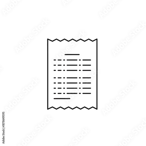 Close-Up of a Printed Receipt with Barcodes and Itemized List for Retail or Financial Use