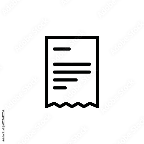 Close-up of a Document with Text and Zigzag Edge for Business and Office Use