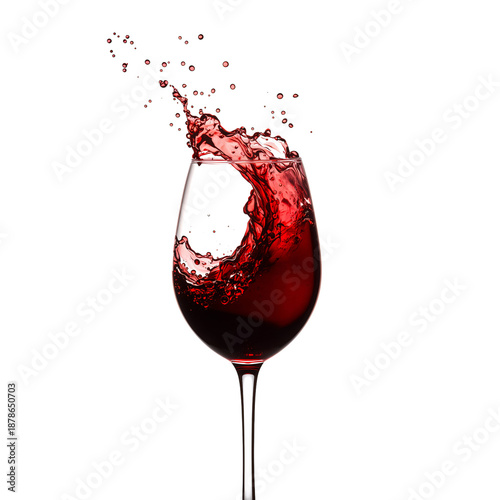 Red Liquid Splashes in a Glass While Sunlight Shines on a Kitchen Counter
