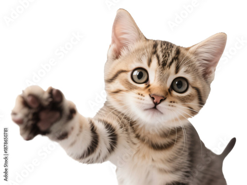 Cute Kitten on Transparent Background