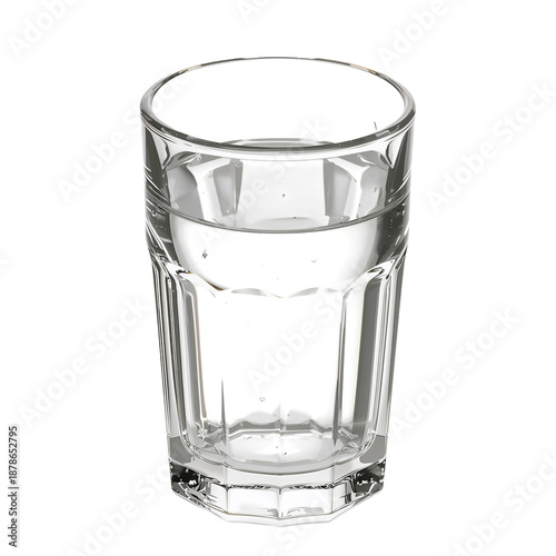 Clear Glass Cup on a Plain Background With No Contents Visible