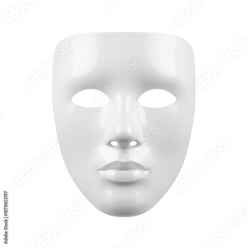 White Mask With Smooth Surface and No Design for Various Uses and Activities