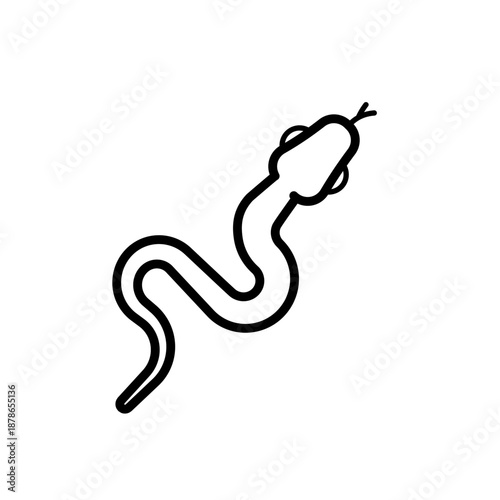 Snake crawling - vector icon