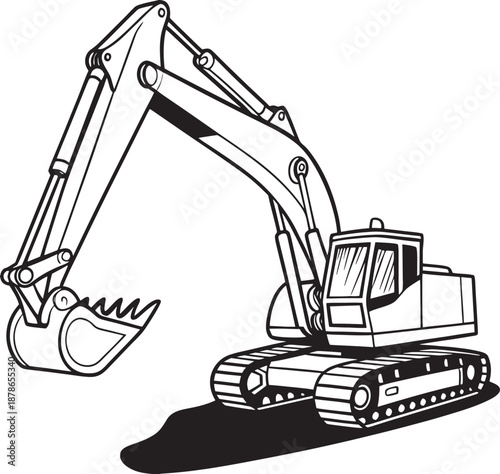 excavator vector illustration