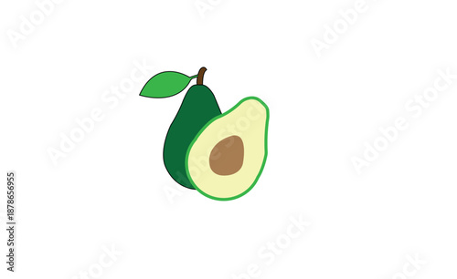 Avocado vector art 