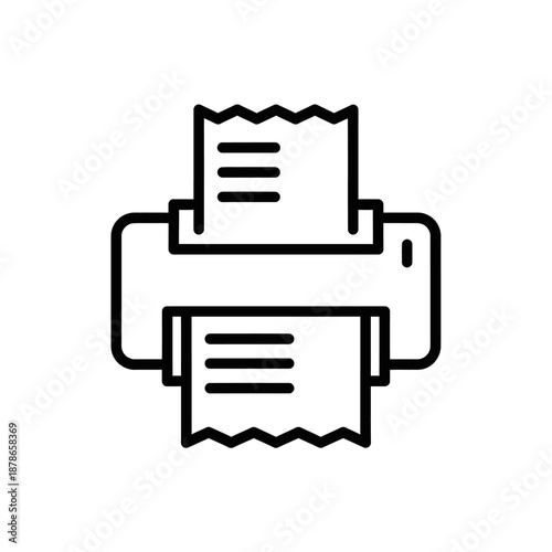 Close-up of Modern Printer Printing Document for Office Use