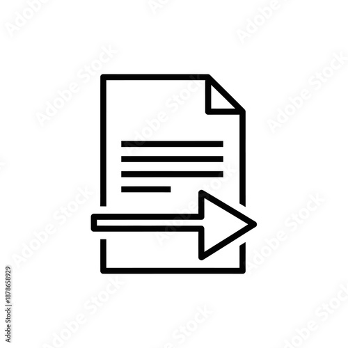 Digital Document Share Icon Representing Data Transfer and Communication