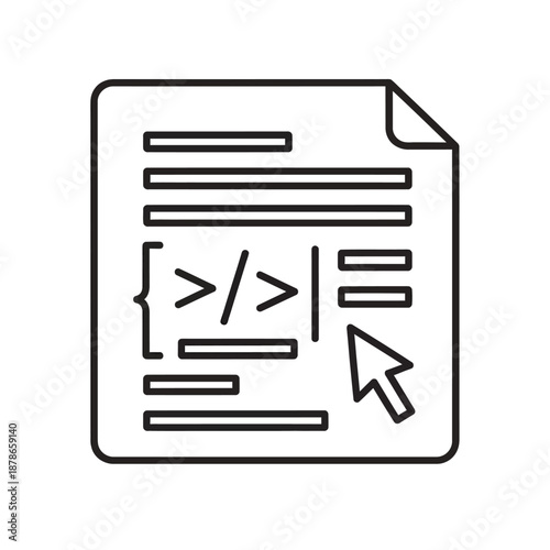 Digital Coding Script Illustration for Software Development and Programming