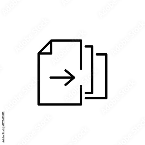 Digital File Transfer Icon - Modern Data Sharing Concept for Technology Visuals