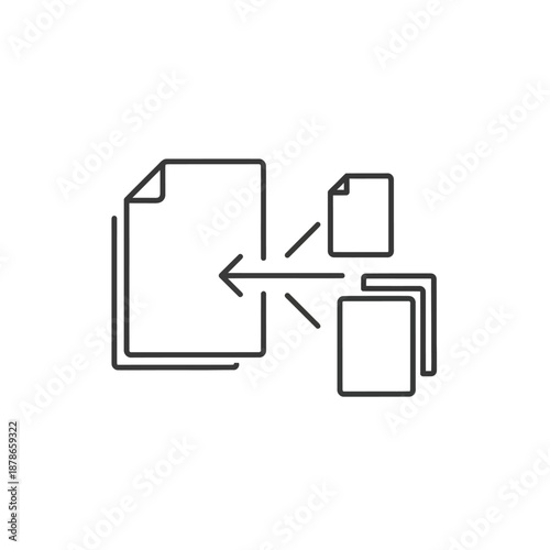 Digital File Transfer Concept with Document and Phone Icons for Data Sharing