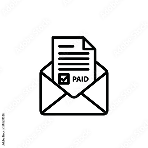 Digital Payment Receipt in Envelope for Online Transaction Documentation